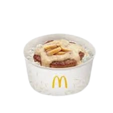McDonald's Philippines 1 pieces of Mushroom Pepper Steak over rice in a white bowl, priced at ₱ 87 with 300 calories.