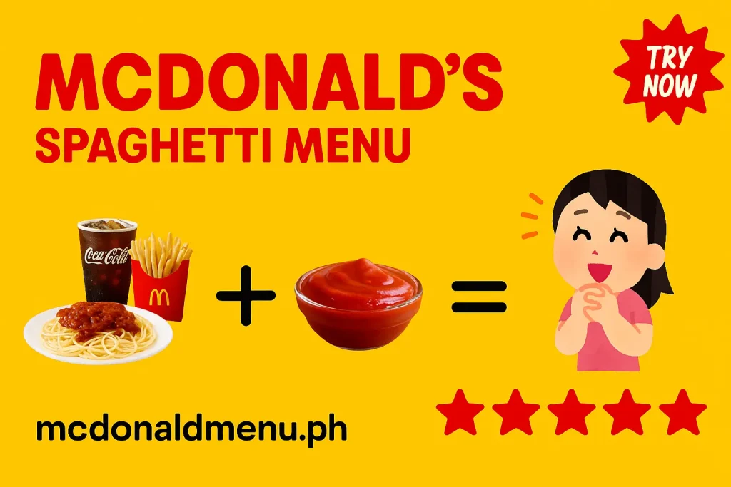 "Tasty McSpaghetti combo – so good, it’s five stars! mcdonaldmenu.ph"