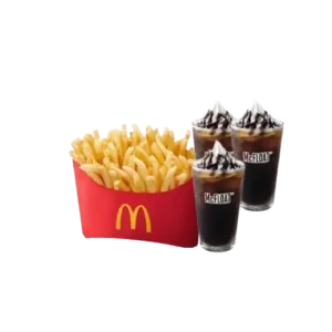 BFF Fries N’ McFloat Combo featuring three McFloat Combo and BFF fries - ₱285, 690 cal in the Philippines.