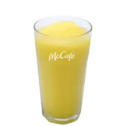 McDo McCafé Dalandan Smoothie Philippines – Price: ₱140 (Small, 150 Cal), ₱155 (Medium, 195 Cal), ₱170 (Large, 250 Cal); tropical citrus drink with full calorie info.