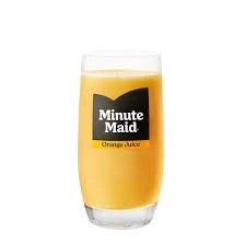 McDonald's Minute Maid Orange Juice drink - ₱84, 110 Cal in the Philippines.