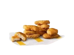 McDonald’s 10-piece Chicken McNuggets – crispy golden nuggets   ideal for sharing , priced at ₱175 with 445 calories, available in the Philippines.