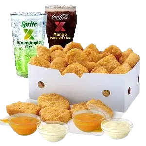 "McDonald’s Philippines McNuggets New Sauces and Fruit Fizz Bundle – ₱459, 1020 Calories – Includes crispy nuggets, three dipping sauces, Sprite Green Apple, and Mango Passion fizz Coke – 2025 McDo Menu"